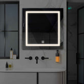 Specchio LED Quadrato | Pulsante touch | Luce bianca neutra - Reyze Serie Salono Modello 1